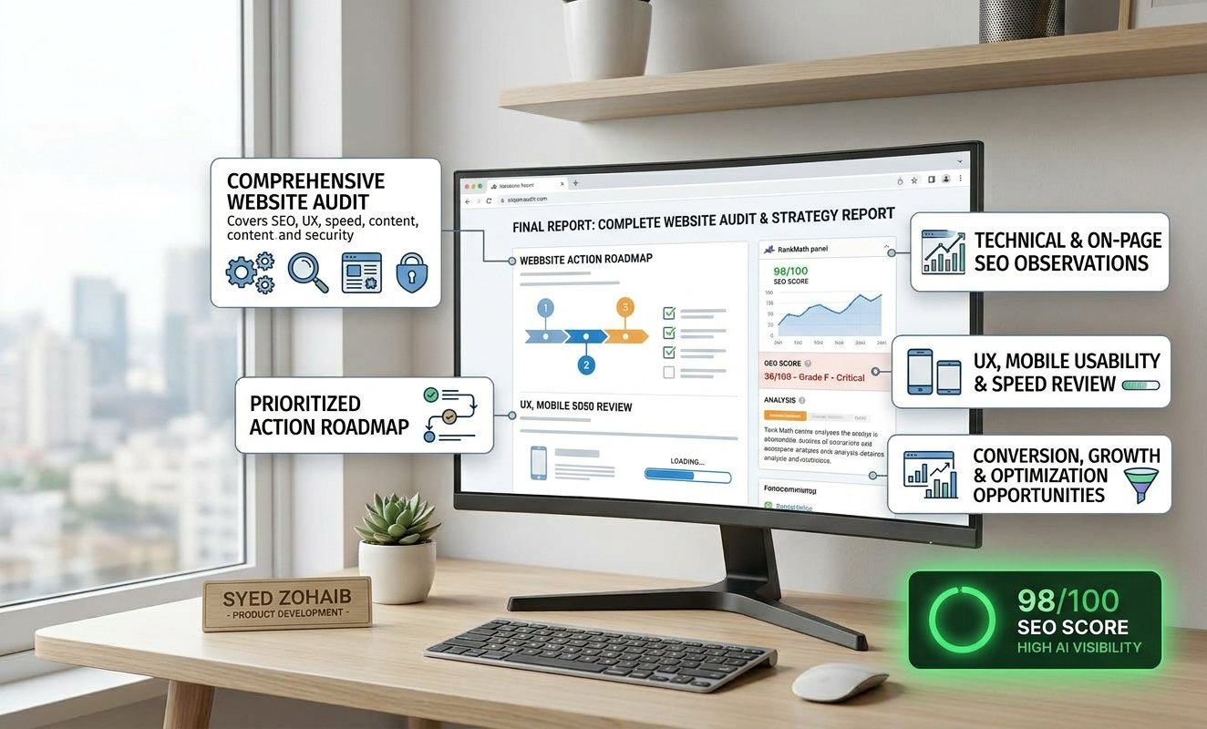 Single-Page SEO & Technical Review (PDF Report) 1 Complete Website Audit & Strategy Report