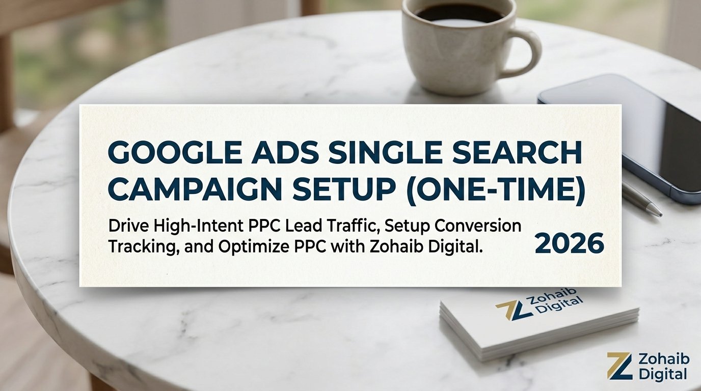 Google Ads Single Search Campaign Setup (One-Time) Package 2026 1 Google Ads Single Search Campaign Setup (One-Time) Package 2026