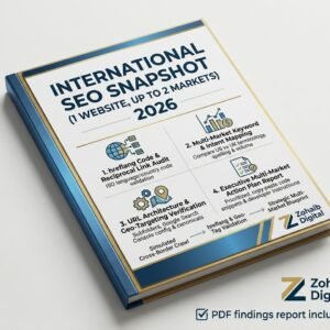 International SEO Snapshot 1 Website Up to 2 Markets Package