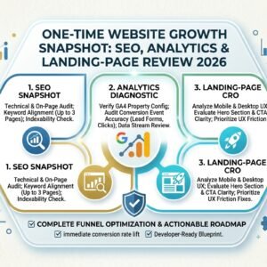 One-Time Website Growth Snapshot SEO, Analytics & Landing-Page Review 2026