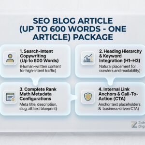 SEO Blog Article Up to 600 Words (One Article) Package