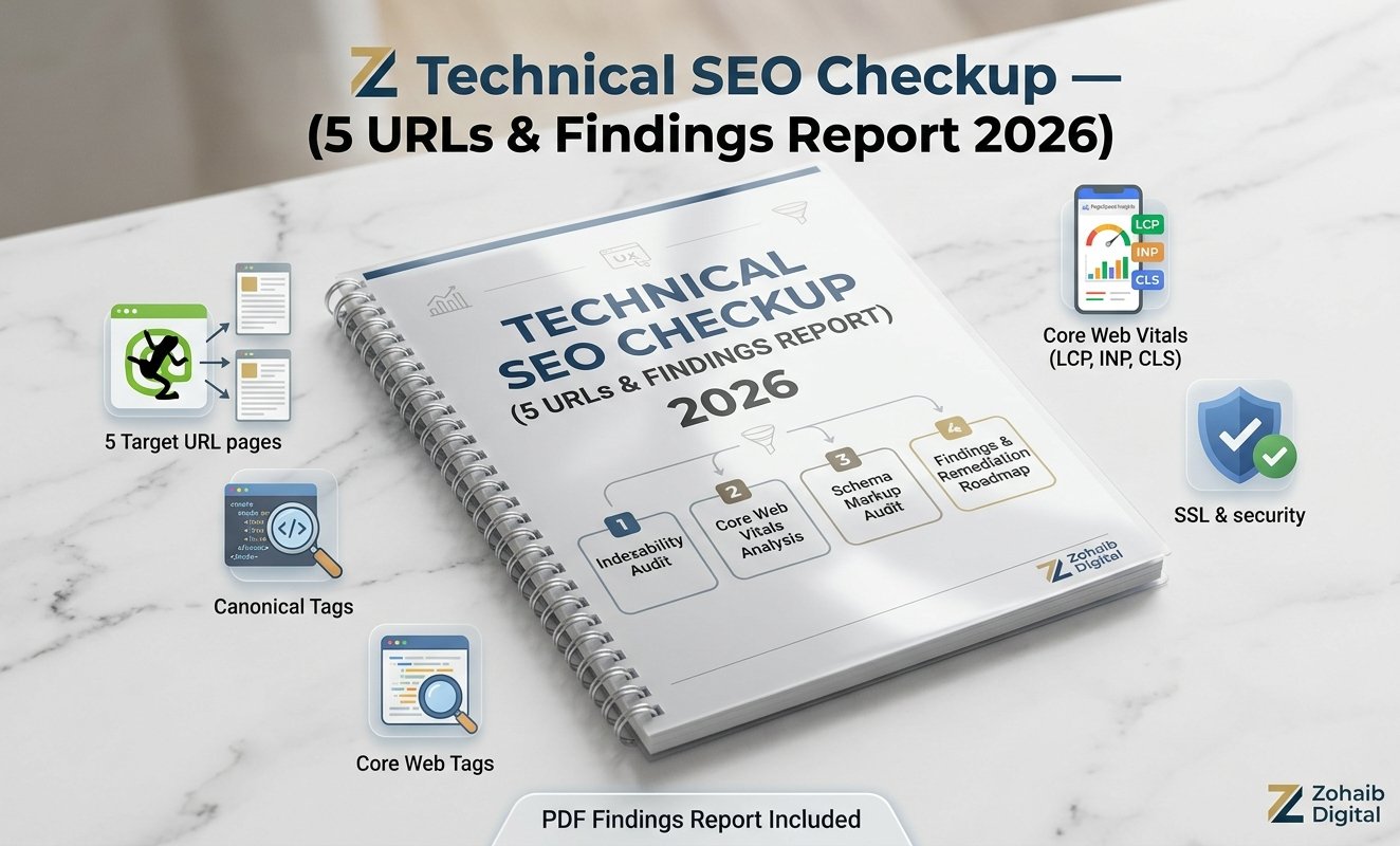 Technical SEO Checkup 5 URLs & Findings Report 2026 1 Technical SEO Checkup 5 URLs & Findings Report 2026